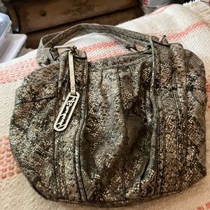 B Makowsky hobo style leather handbag